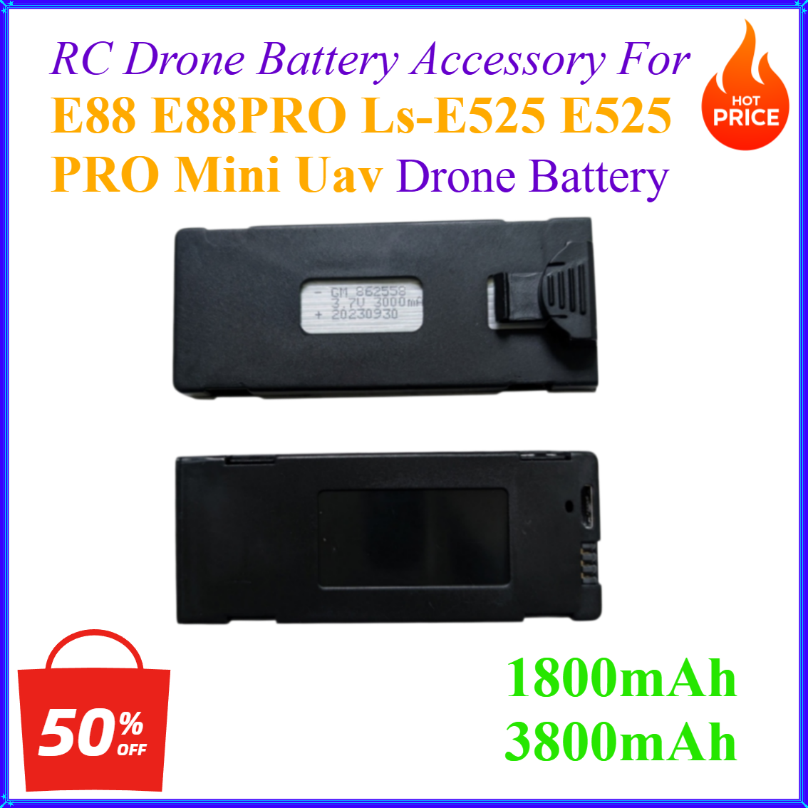 Drone Rc E88 Pro - Bateria de Drone RC 3.7V 1800mAh