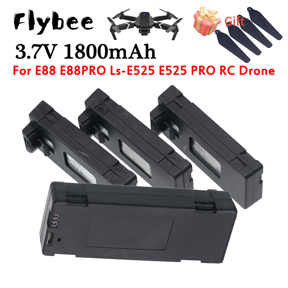 Rc Drone E88 - Para e88 bateria recarregável 3.7v 1800mah