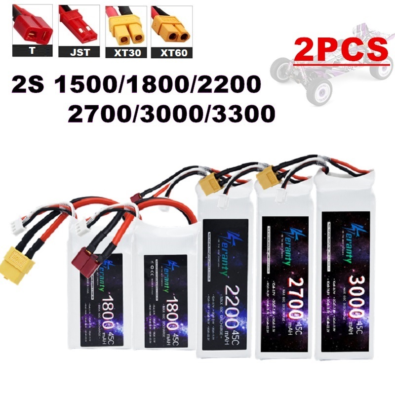 Drone Rc Leading - 2 peças 7.4v lipo 2s bateria