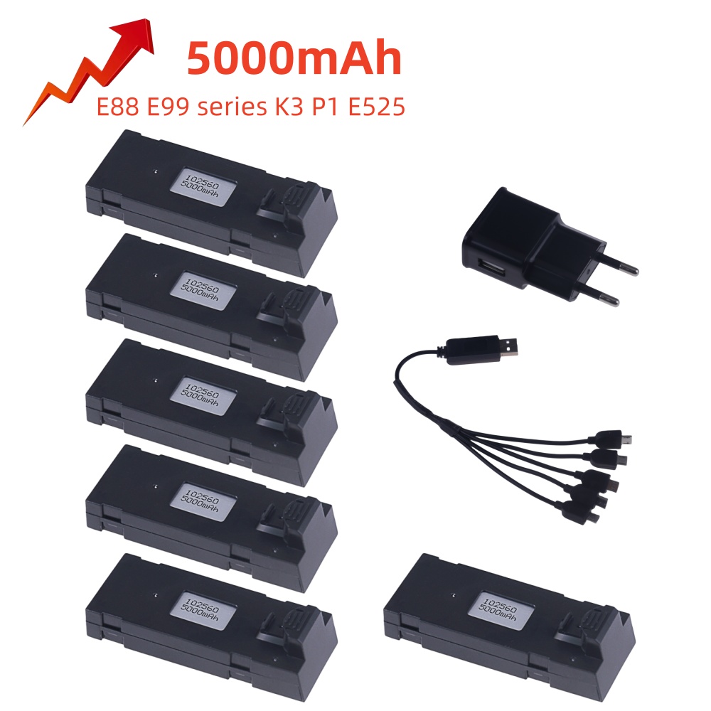 Drone Rc E88 Pro - 3.7v 5000mah rc drone bateria acessório