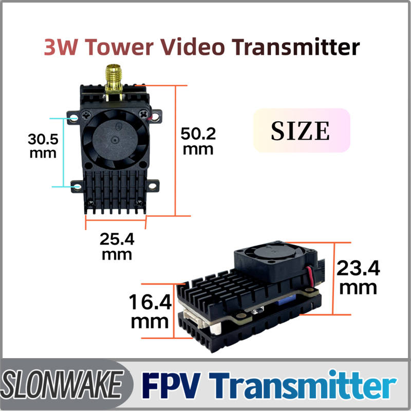 Vtx Video Transmitter - SLONWAKE 5.8G 3000mW Simulação VTX FPV