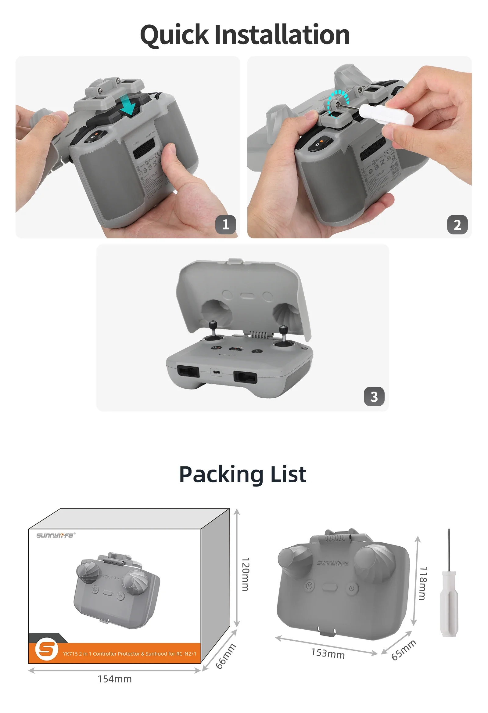 2 em 1 controlador protetor su - Drone Rc Controller Cover avaliação e preço