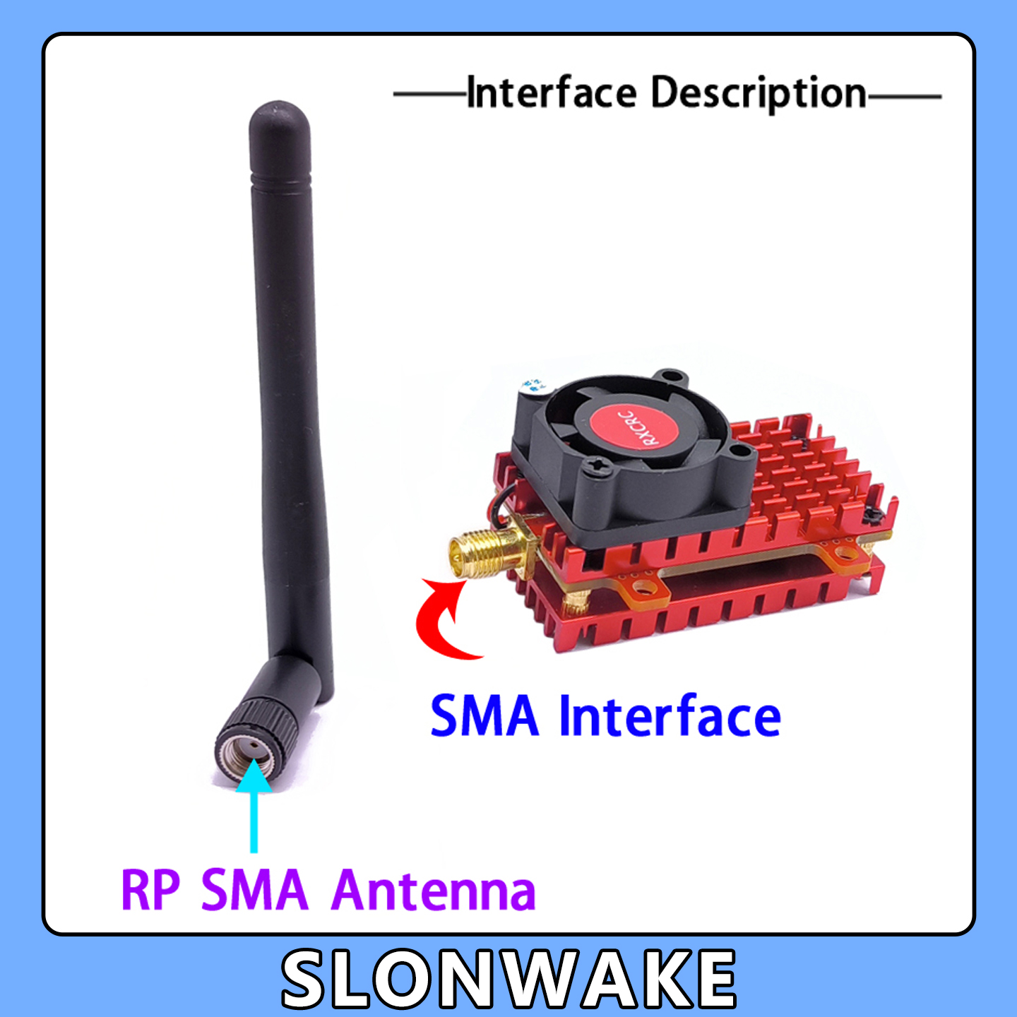 SLONWAKE 5.8G 2W VTX FPV 1800T - Vtx Video Transmitter avaliação e preço