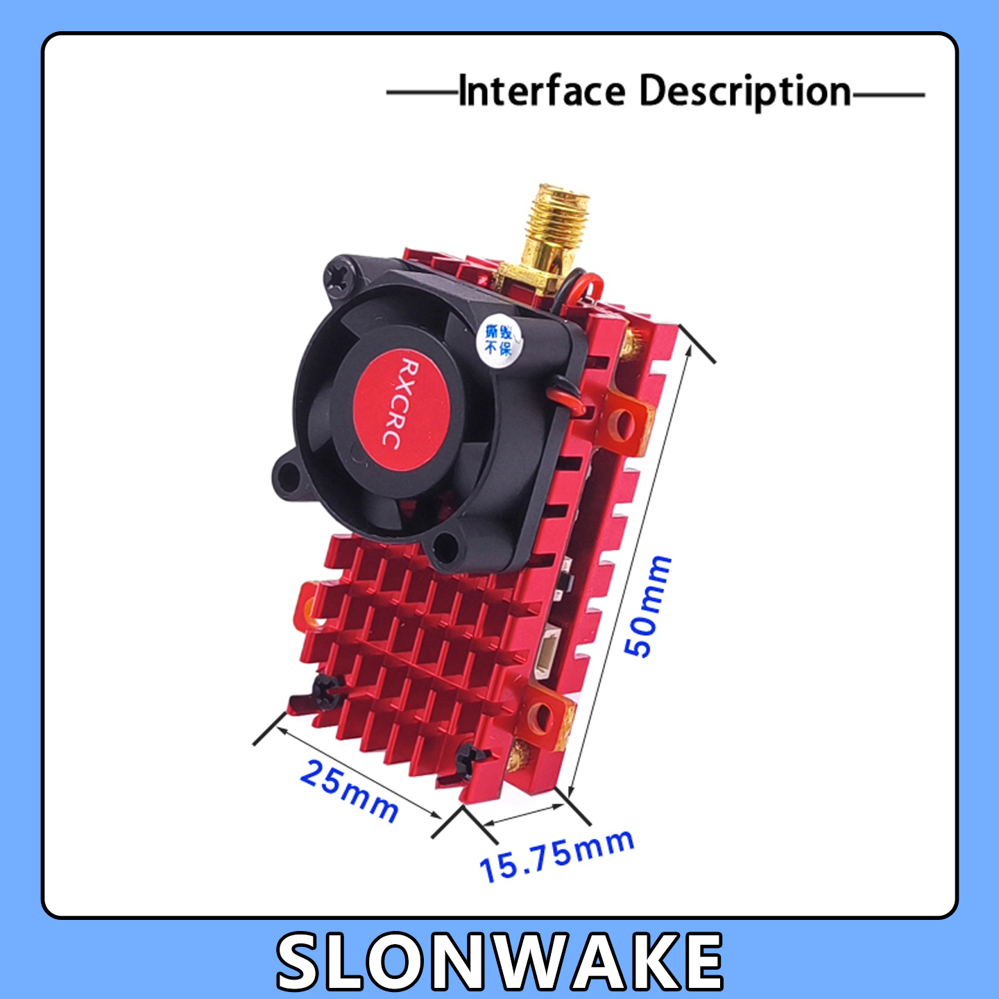 SLONWAKE 5.8G 2W VTX FPV 1800T - Vtx Video Transmitter avaliação e preço