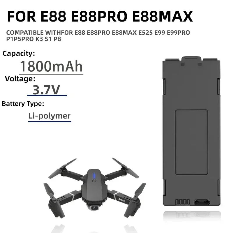 1-10pcs E99 Pro Drone Bateria  - Drone Rc E88 Pro avaliação e preço
