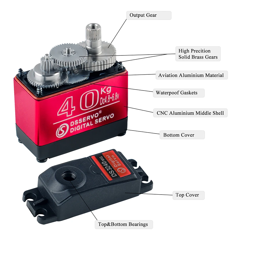 40kg dservo ds3240 grande torq - Rc Car Servo avaliação e preço