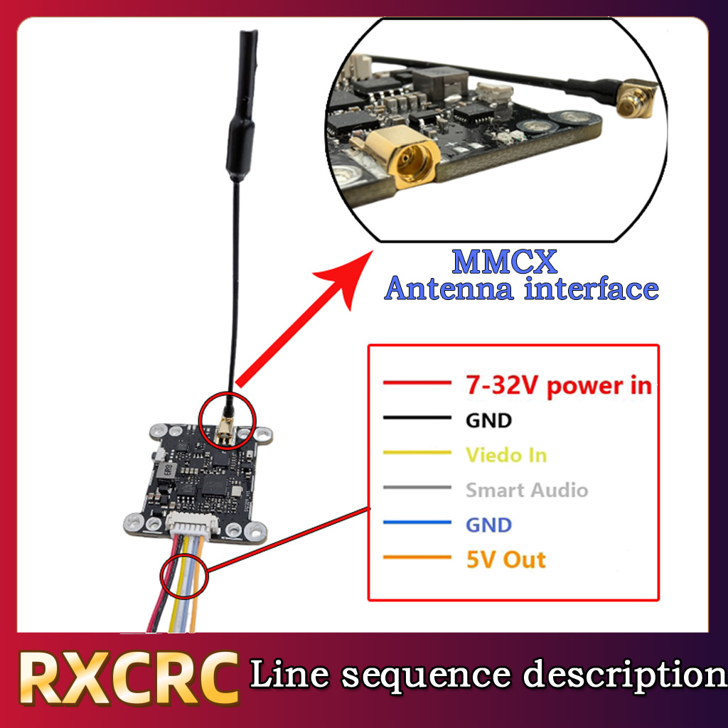 Módulo RXCRC 5.8G 48CH 1.6W VT - Rc Transmitter Drone avaliação e preço