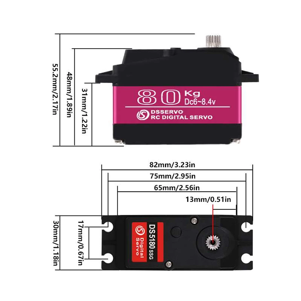 Dsservo à prova d'água ds5180  - Rc Car Servo avaliação e preço