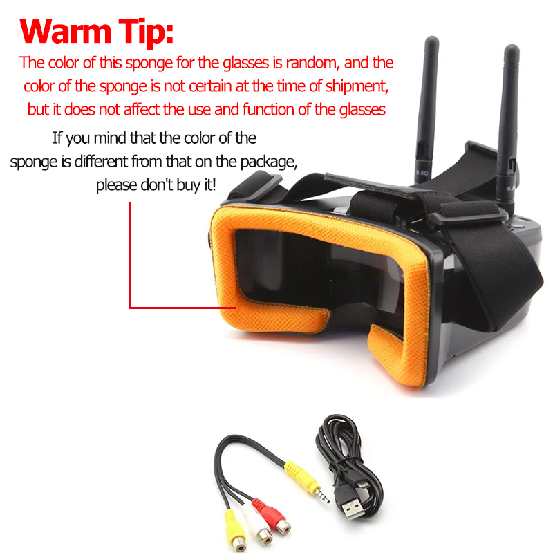 VR009 FPV Óculos de Vídeo 3 Po - Drone Rc Leading avaliação e preço